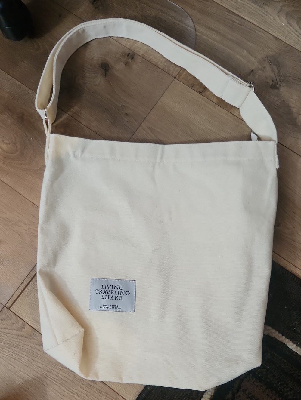 Cream Canvas Tote Bag